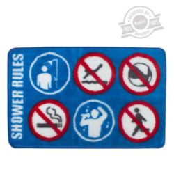 Alfombra baño Shower Rules 