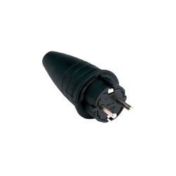 BASE ENCHUFE GOMA NEGRO TT 16A-250V