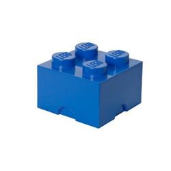 Caja en forma de bloque de lego 4 AZUL